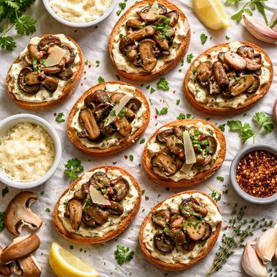 Image of Simple Savory Mushroom Canapes