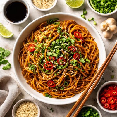 Image of Simple Sesame Soy Sauce Noodles