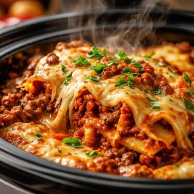 Image of Simple Slow Cooker Lasagna Crock Pot