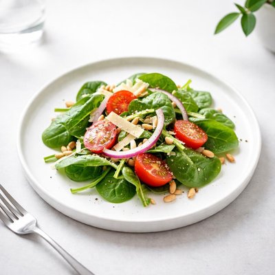 Image of Simple Spinach Salad for One
