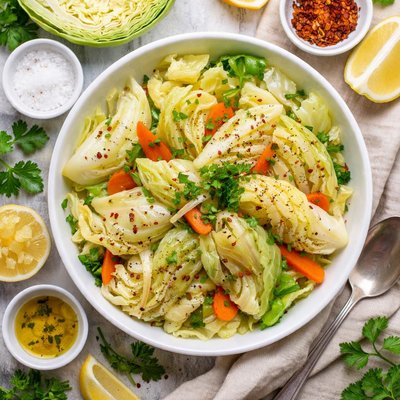 Image of Simple Steamed Cabbage Simply Good