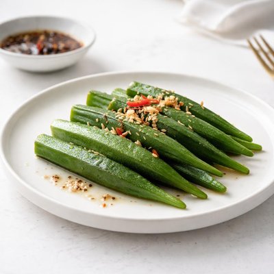 Image of Sugar-Free Simple Steamed Okra