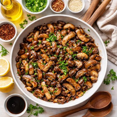 Image of Simple Stir-Fried Mushrooms