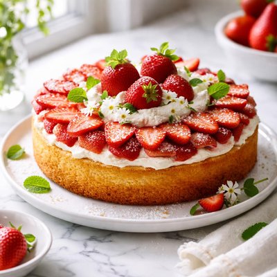 Image of Simple Strawberry Cake