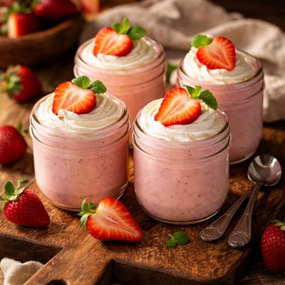 Image of Simple Strawberry Mousse