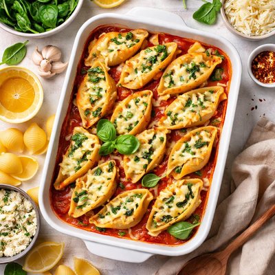 Image of Simple Stuffed Shells with No Meat Option