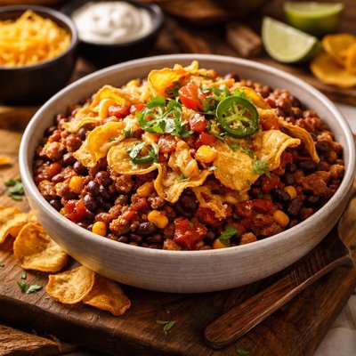 Image of Simple Taco Beans with Fritos