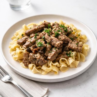 Image of Simple Tangy Beef Stroganoff