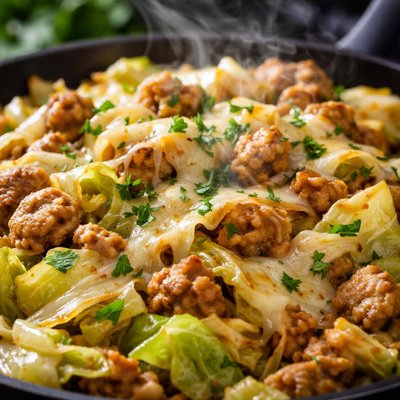 Image of Simple Turkey with Cabbage and Cheese