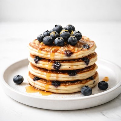 Image of Simple Vegan Blueberry Pancakes