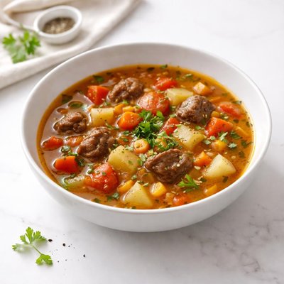 Image of Simple Vegetable Beef Soup