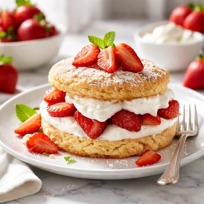 Image of Simply Sensational Low Fat Strawberry Shortcake