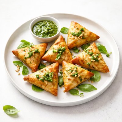 Image of Simply Spicy Potato Pesto Samosas 5fix