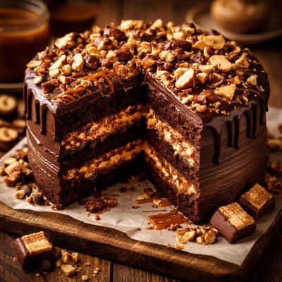 Image of Sinful Snickers Cake