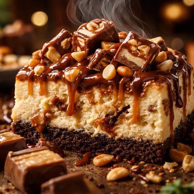 Image of Sinful Snickers Cheesecake