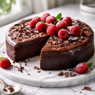 Image of Sinfully Rich Almost Flourless Chocolate Cake