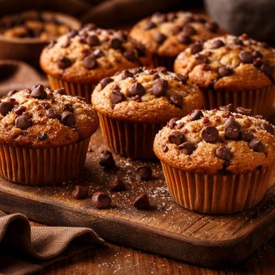 Image of Sinfully Rich Chocolate Chip Muffins