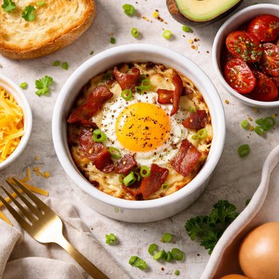 Image of Single Serving Baked Bacon Egg and Cheese