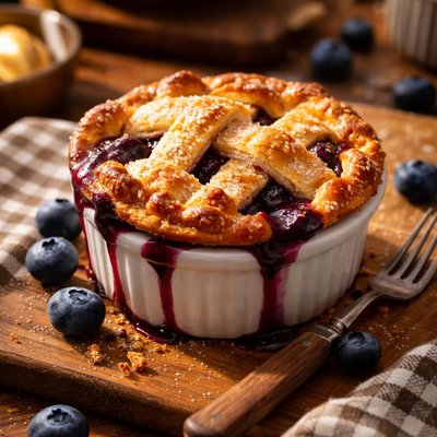 Image of Single Serving Deep Dish Blueberry Pie