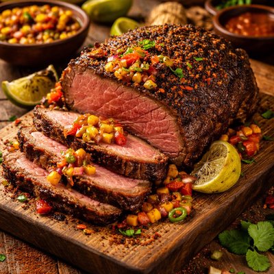 Image of Sirloin Roast Beef with an Aztec Flair