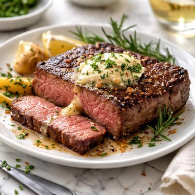 Image of Sirloin Steak with Garlic Butter