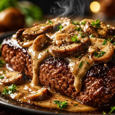 Image of Sirloin Steak with Mushroom Gravy