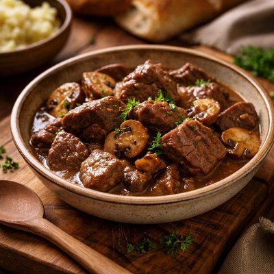 Image of Sirloin Tips with Mushrooms for Crock Pot