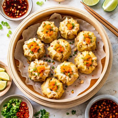 Image of Siu Mai or Siomai Dim Sum Dumplings