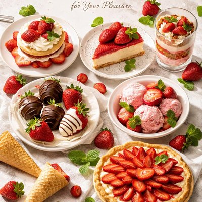 Image of Six Versions of My Strawberry Delights for Your Pleasure