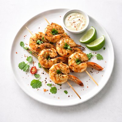 Image of Skewered Chilli Lime Prawns