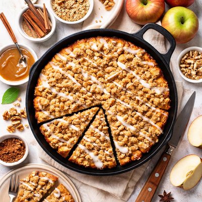 Image of Skillet Apple Streusel Cake