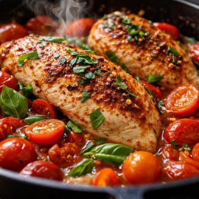 Image of Skillet Chicken with Tomatoes