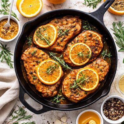 Image of Skillet Orange Mustard Pork Chops