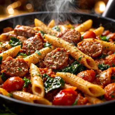 Image of Skillet Penne and Sausage Supper