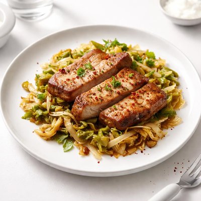 Image of Skillet Pork and Cabbage