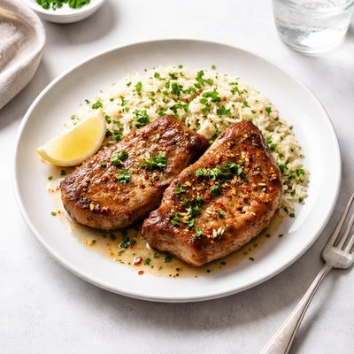 Image of Skillet Pork Chops and Rice