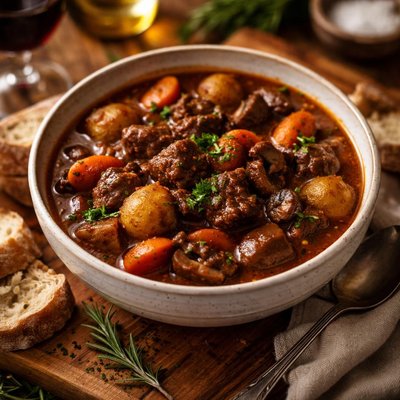 Image of Skinny Bitches Vegan Red Wine Beef Stew