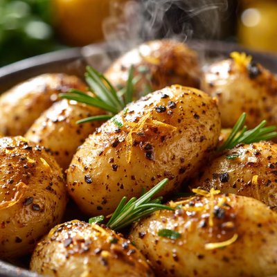 Image of Skordy New Potatoes W Rosemary Lemon Olive Oi