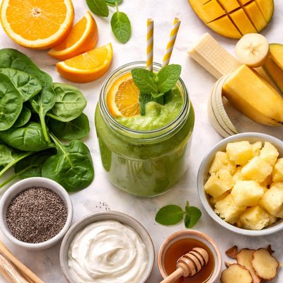 Image of Slammin Sunrise Green Smoothie