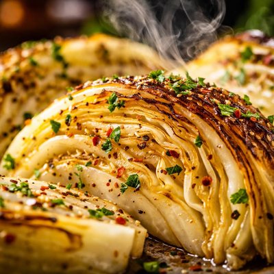 Image of Sliced Baked Cabbage