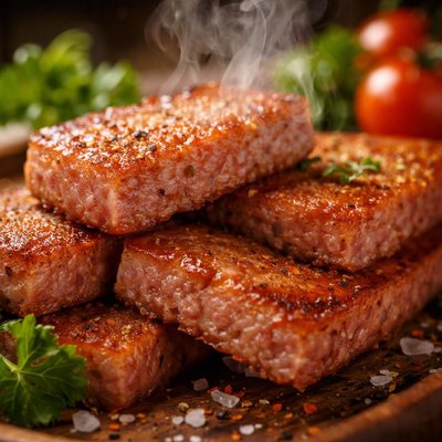 Image of Sliced Sausage Also Called Lorne Sausage