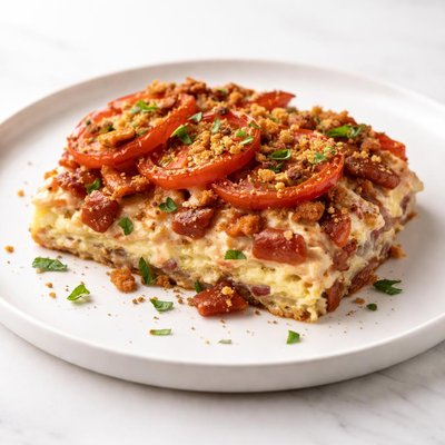 Image of Sliced Tomato N Bacon Casserole