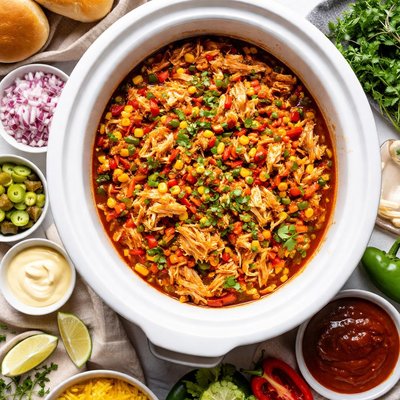 Image of Sloppy Chicken Crock Pot