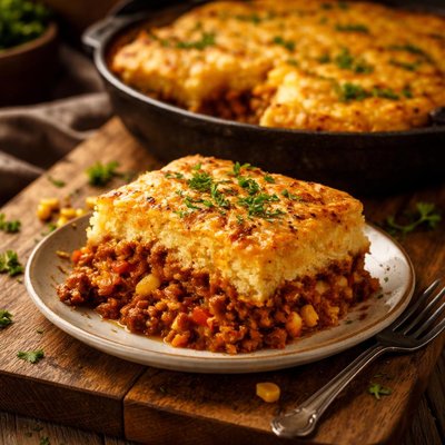 Image of Sloppy Joe Cornbread Casserole