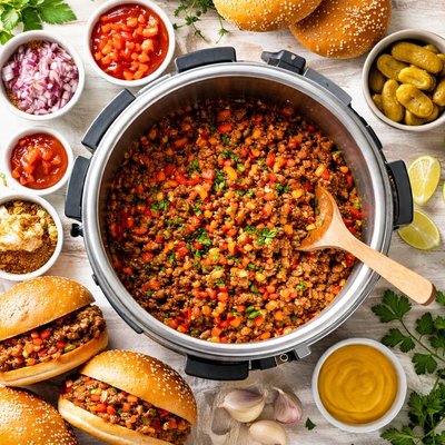 Image of Sloppy Joes in a Pressure Canner