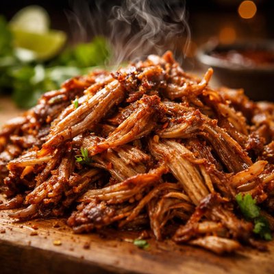 Image of Cerdo Desmenuzado Cocinado a Fuego Lento con la Dieta Mediterránea