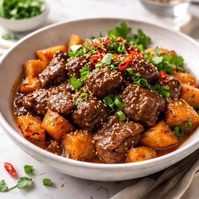 Image of Slow Cooked Asian Beef with Sweet Potato