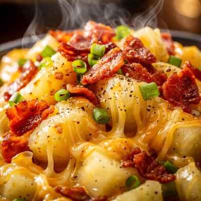 Image of Slow Cooked Bacon Cheese Potatoes