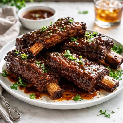 Image of Slow Cooked Bourbon Braised Beef Back Ribs