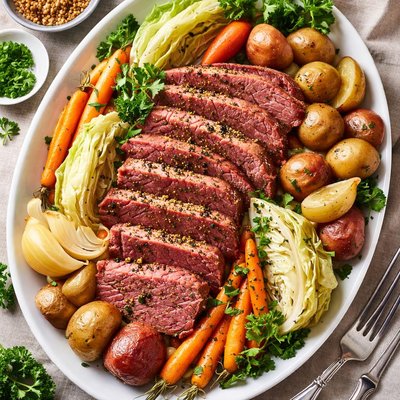 Image of Slow Cooked Corned Beef and Cabbage